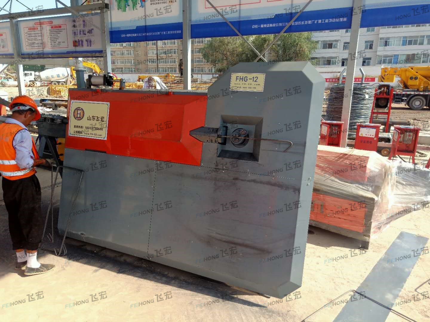 全自動鋼筋彎箍機 鋼筋調(diào)直切斷機進駐中鐵一局甘肅蘭州